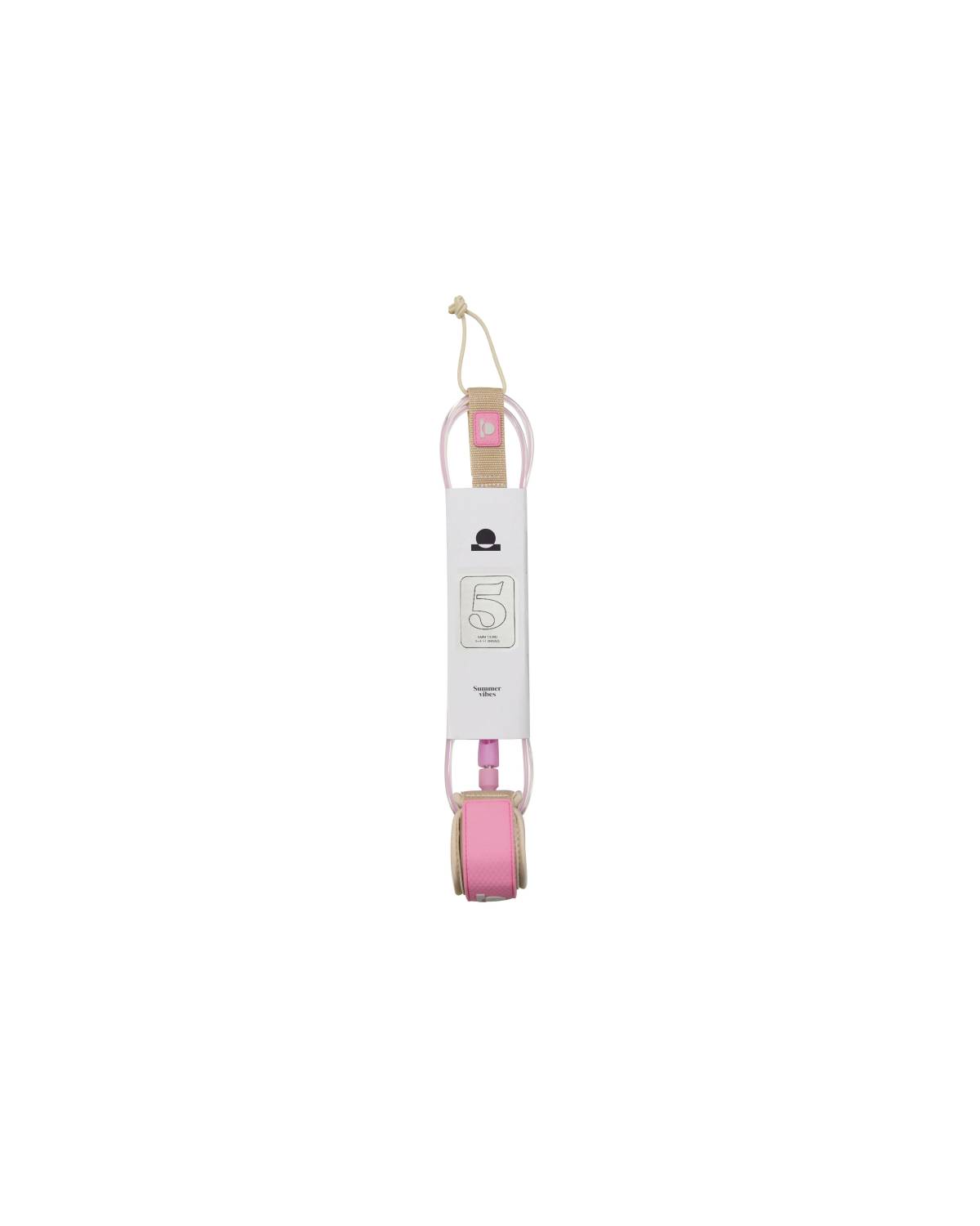 Summer vibes Session 5ft Surfboard Leash Leg rope - Pink - Summer vibes