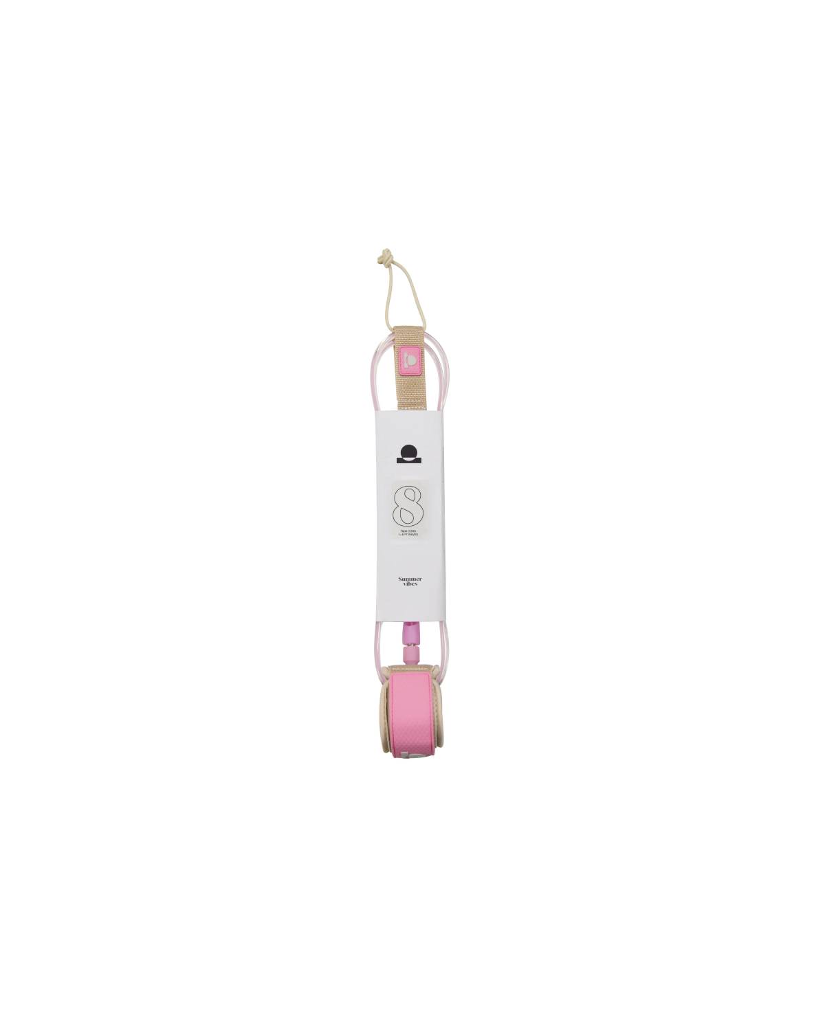 Summer vibes Session 8ft Surfboard Leash Leg rope - Pink - Summer vibes