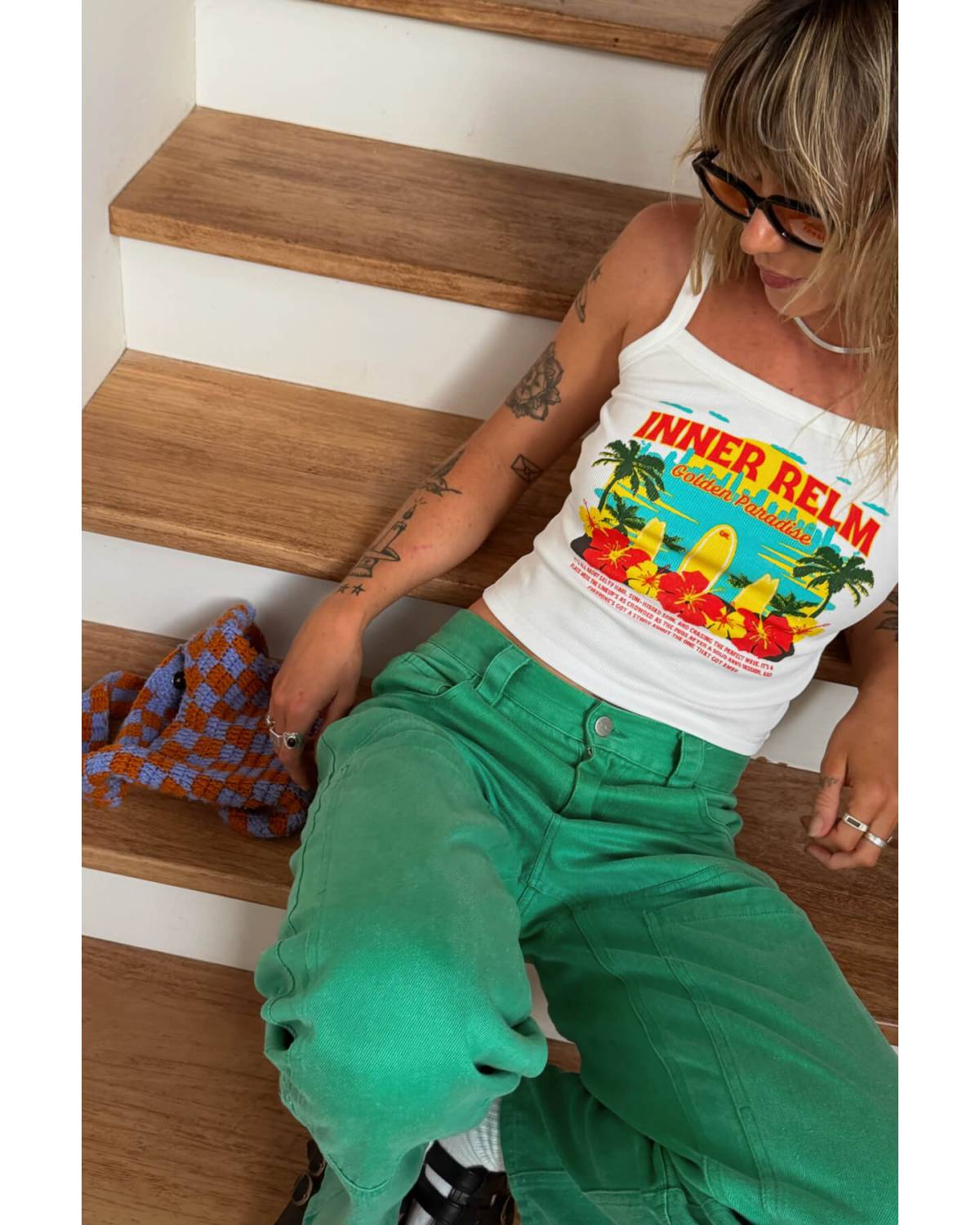 Tourist Tank Singlet | White
