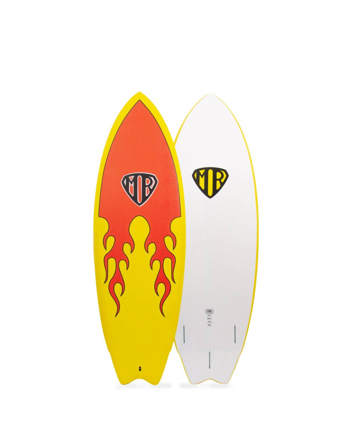 Ocean & Earth | MR Epoxy Twin Fin Softboard 5'6" | Flame