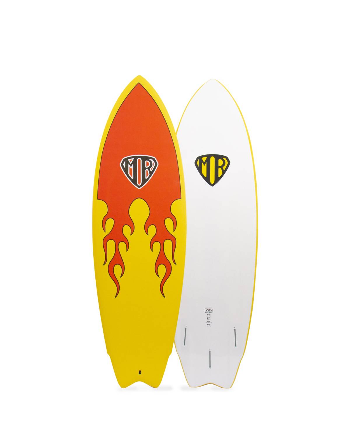 Ocean & Earth | MR Epoxy Twin Fin Softboard 6'0" | Flame