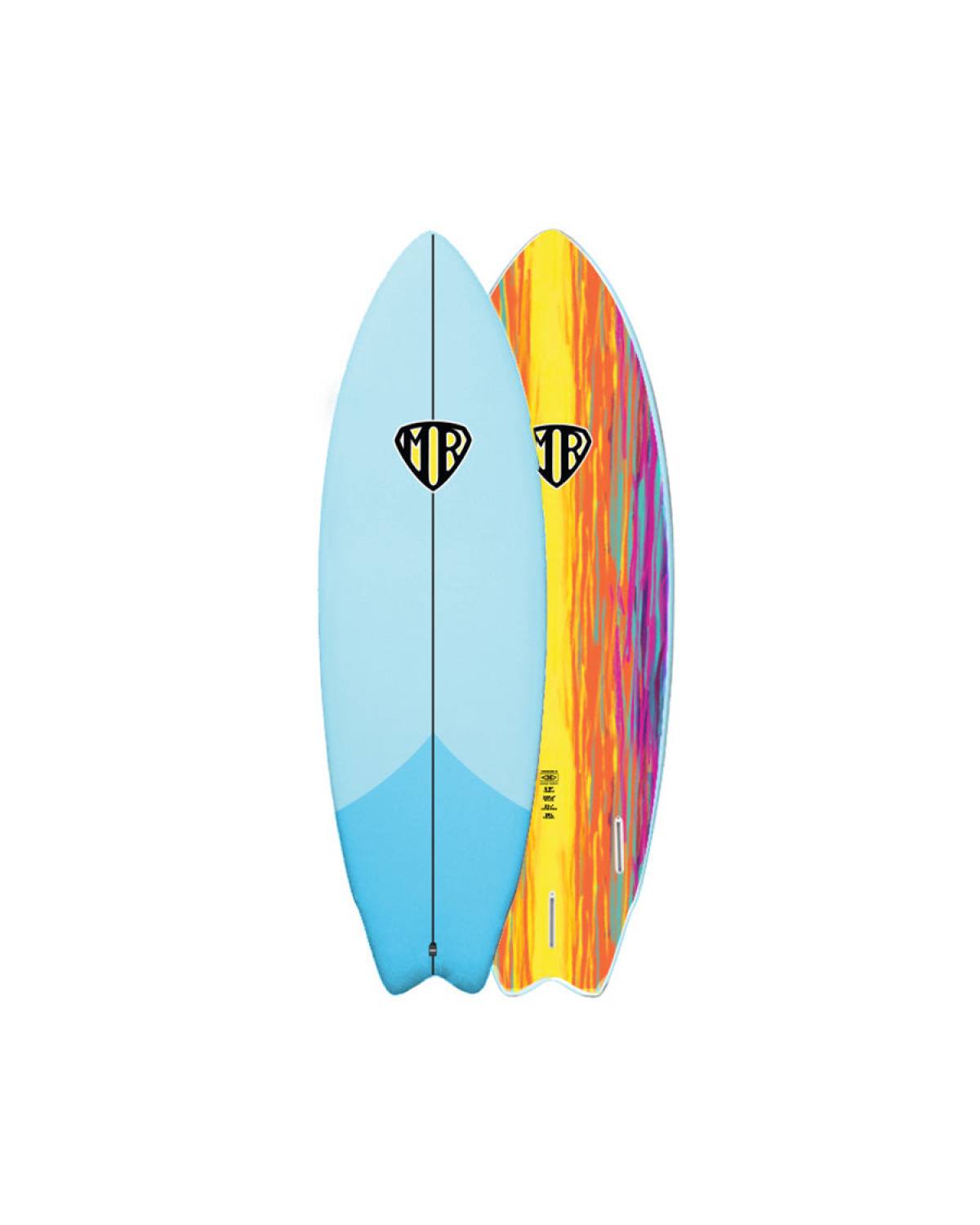 Ocean & Earth | MR Epoxy Twin Fin Softboard 6'4" | Pastel Blue
