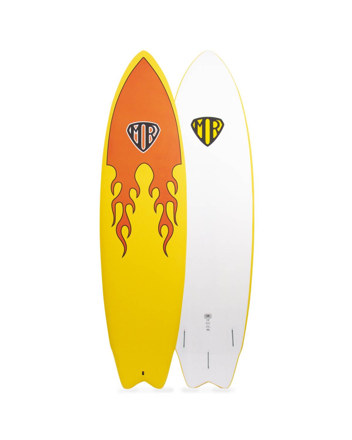 Ocean & Earth | MR Epoxy Twin Fin Softboard 7'0" | Flame