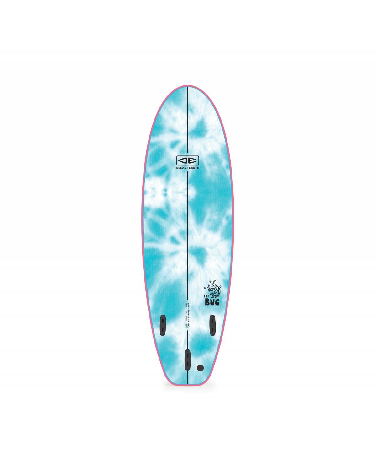 Pink softboard bottom view