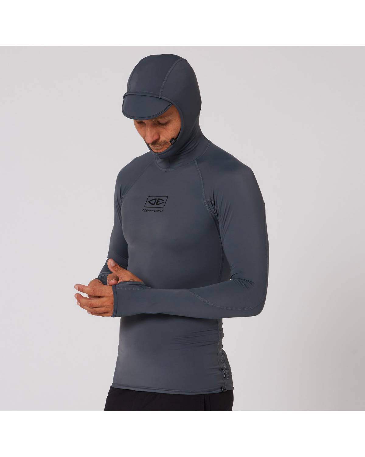 Close-up of hood drawstring