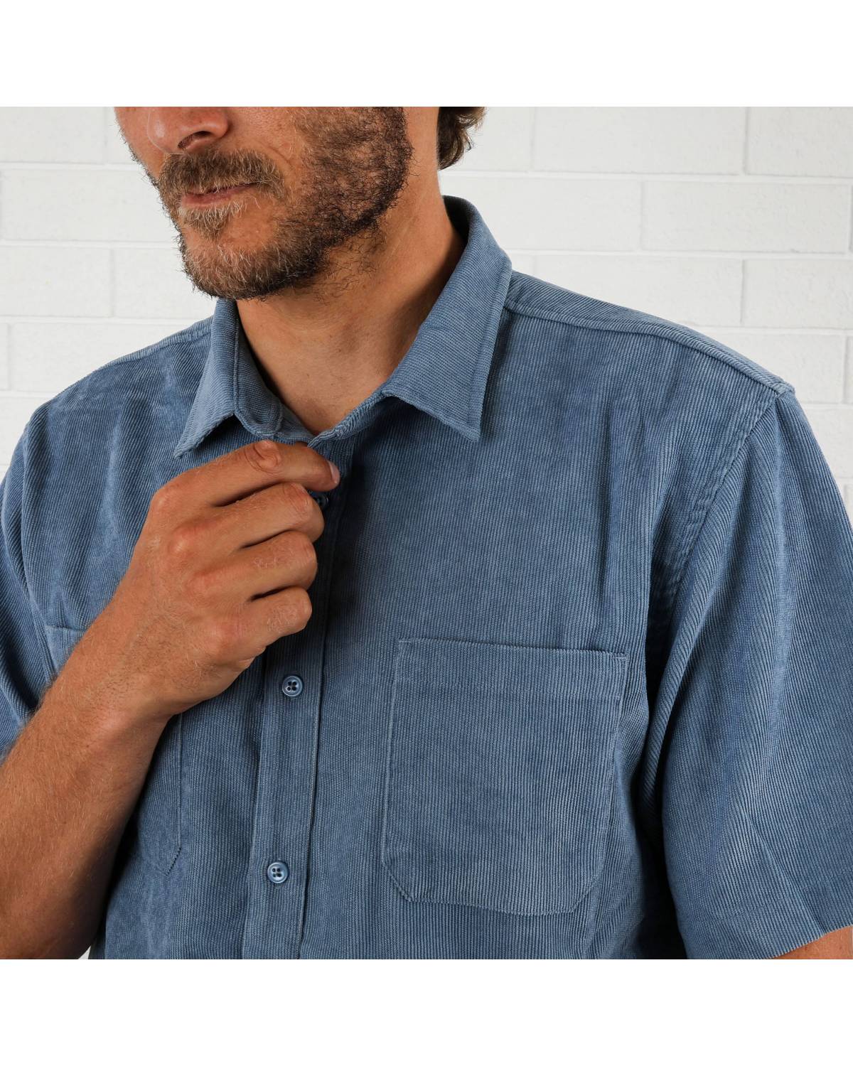 Whaler Cord S/S Shirt - Marine