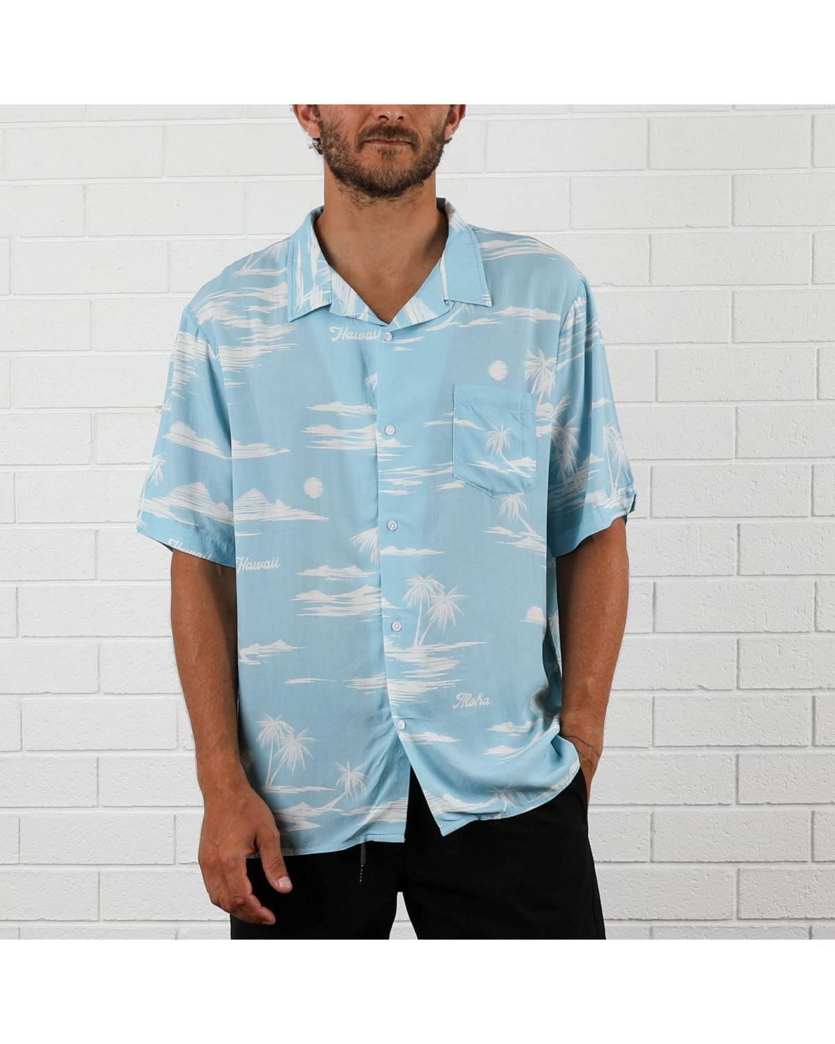 Island Time S/S Shirt - Ocean