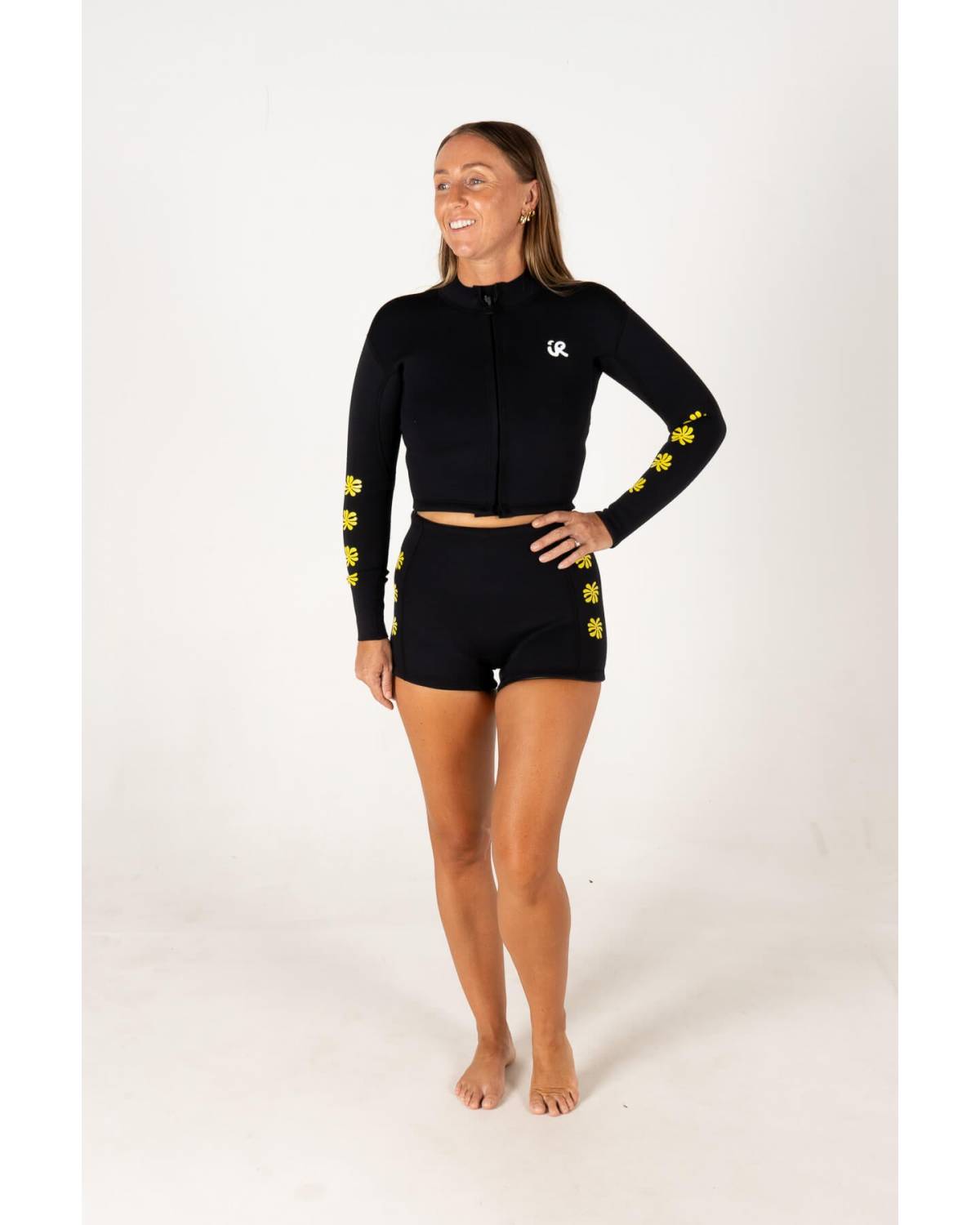 Model wearing Black Betty Vest front