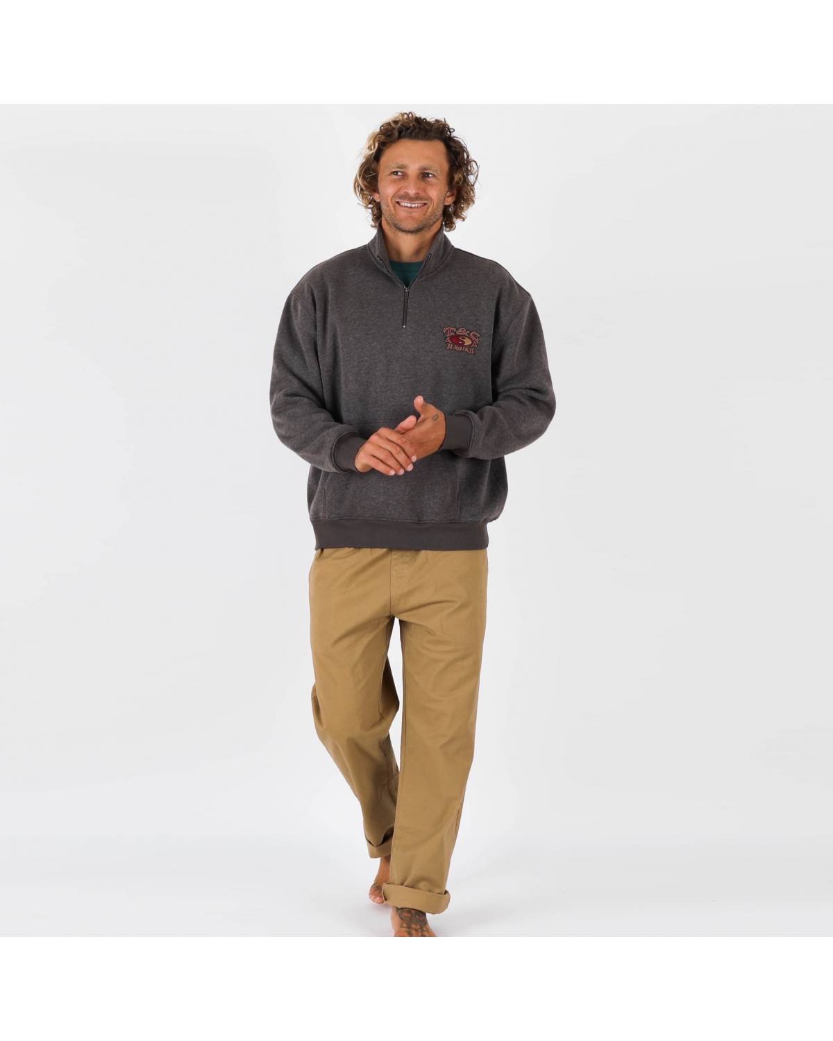 Thruster 1/4 Zip - Vintage Smoke