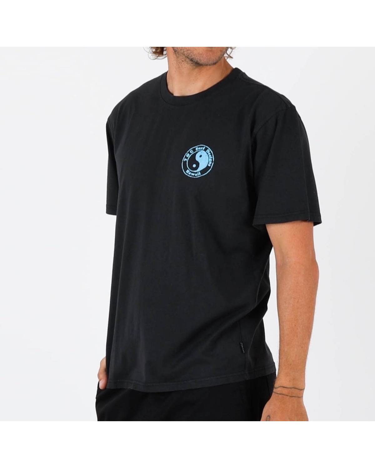 Monochrome Tee - Washed Black/Blue