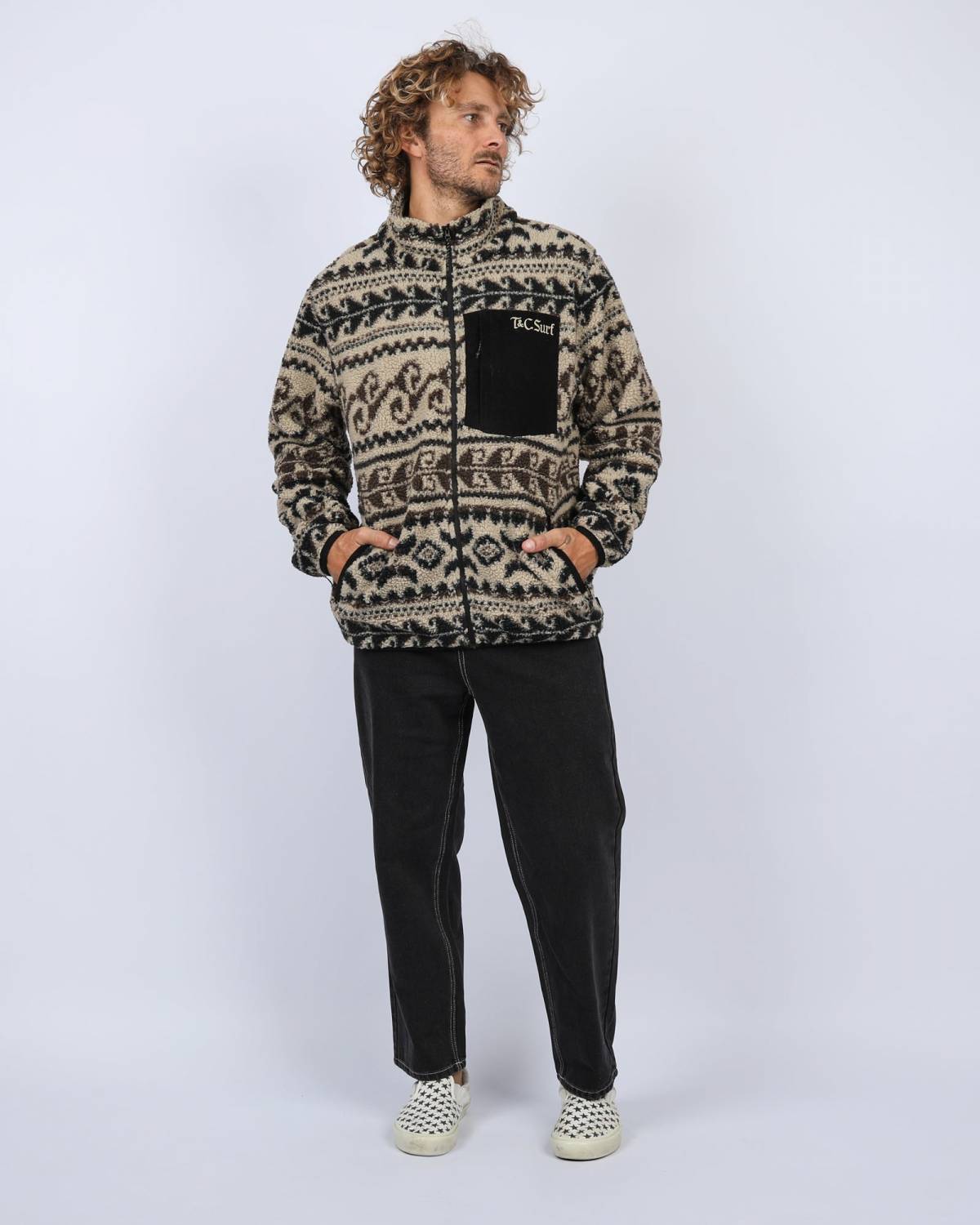 Breaker Zip Thru Polar Fleece - Sand