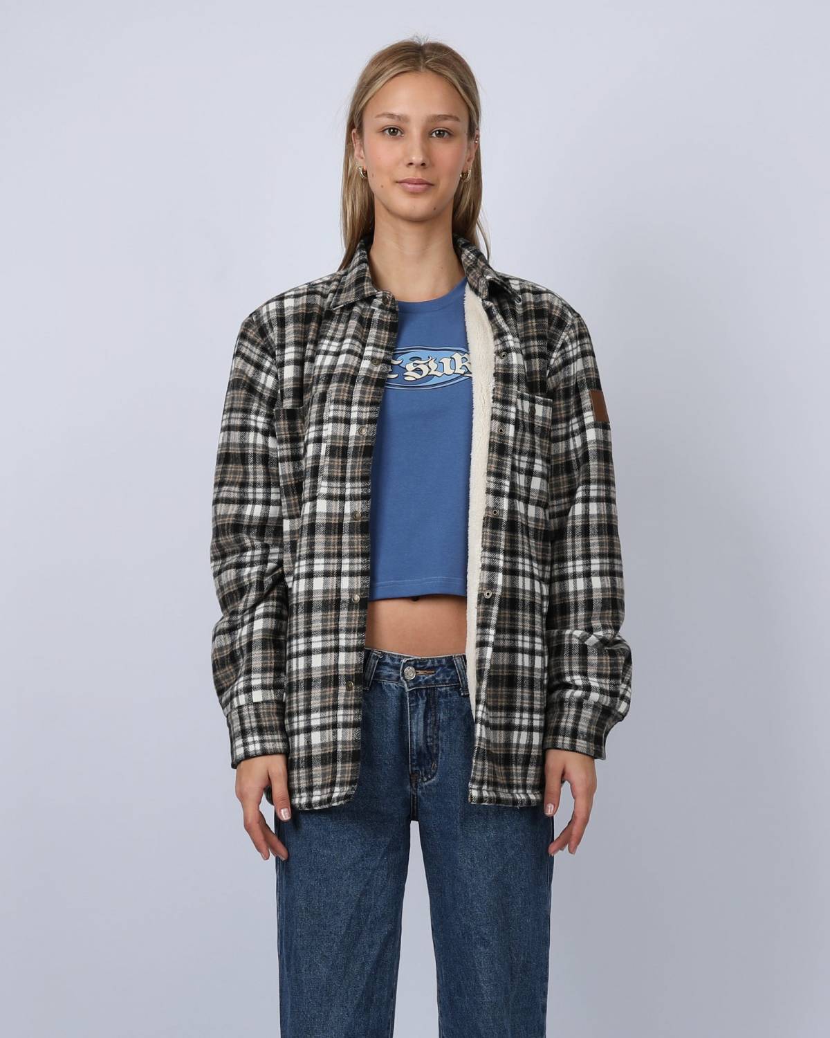 Canyon Sherpa Shacket - Charcoal