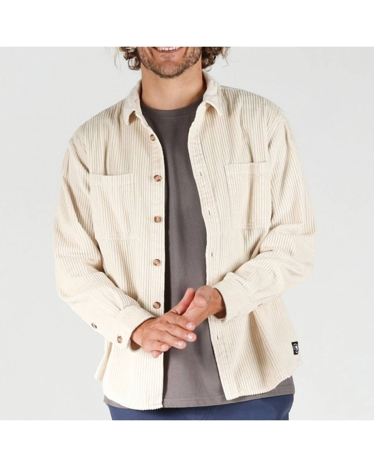 Motion LS Cord Shirt -  Stone