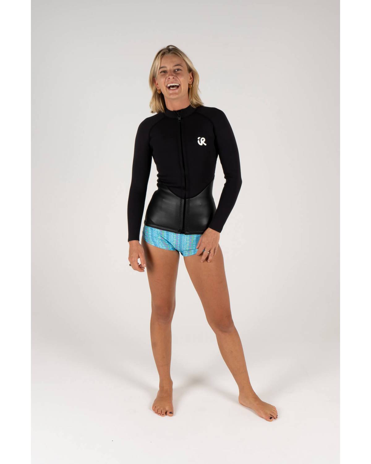 wetsuit, ladies, vest, jacket, crop, front zip, Inner Relm, surfing