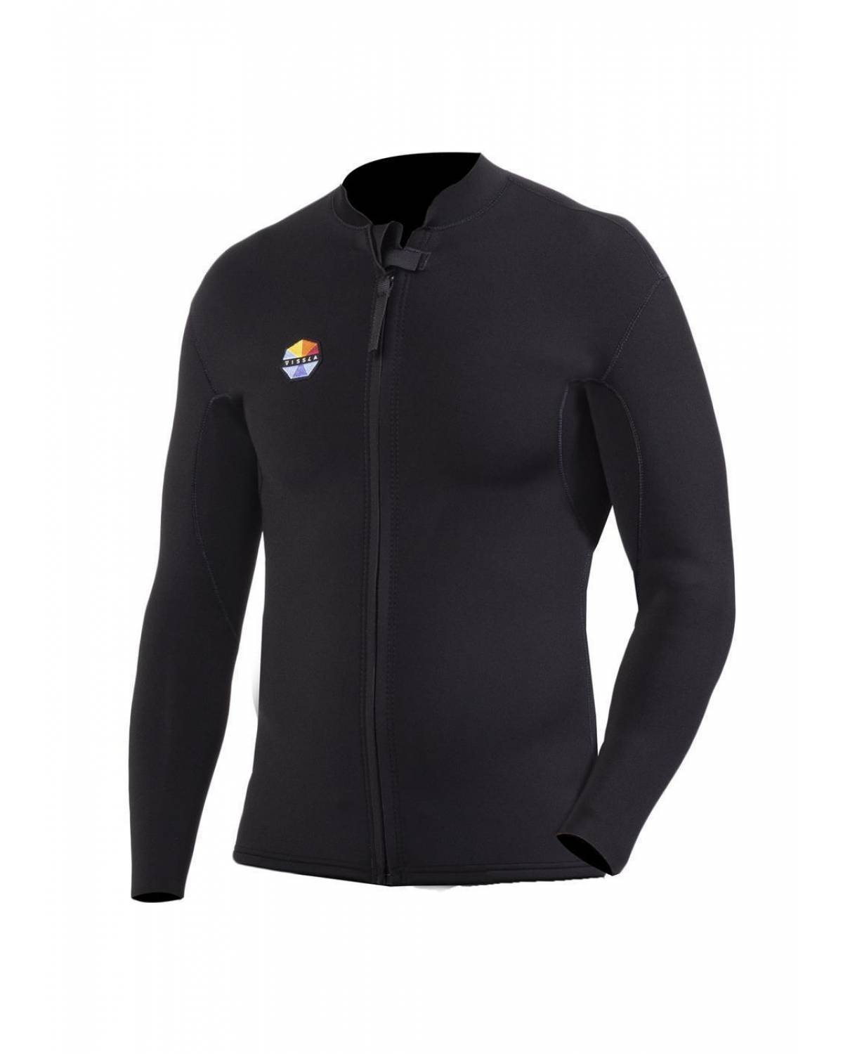 Solid Sets 2mm Front Zip Jacket - Black
