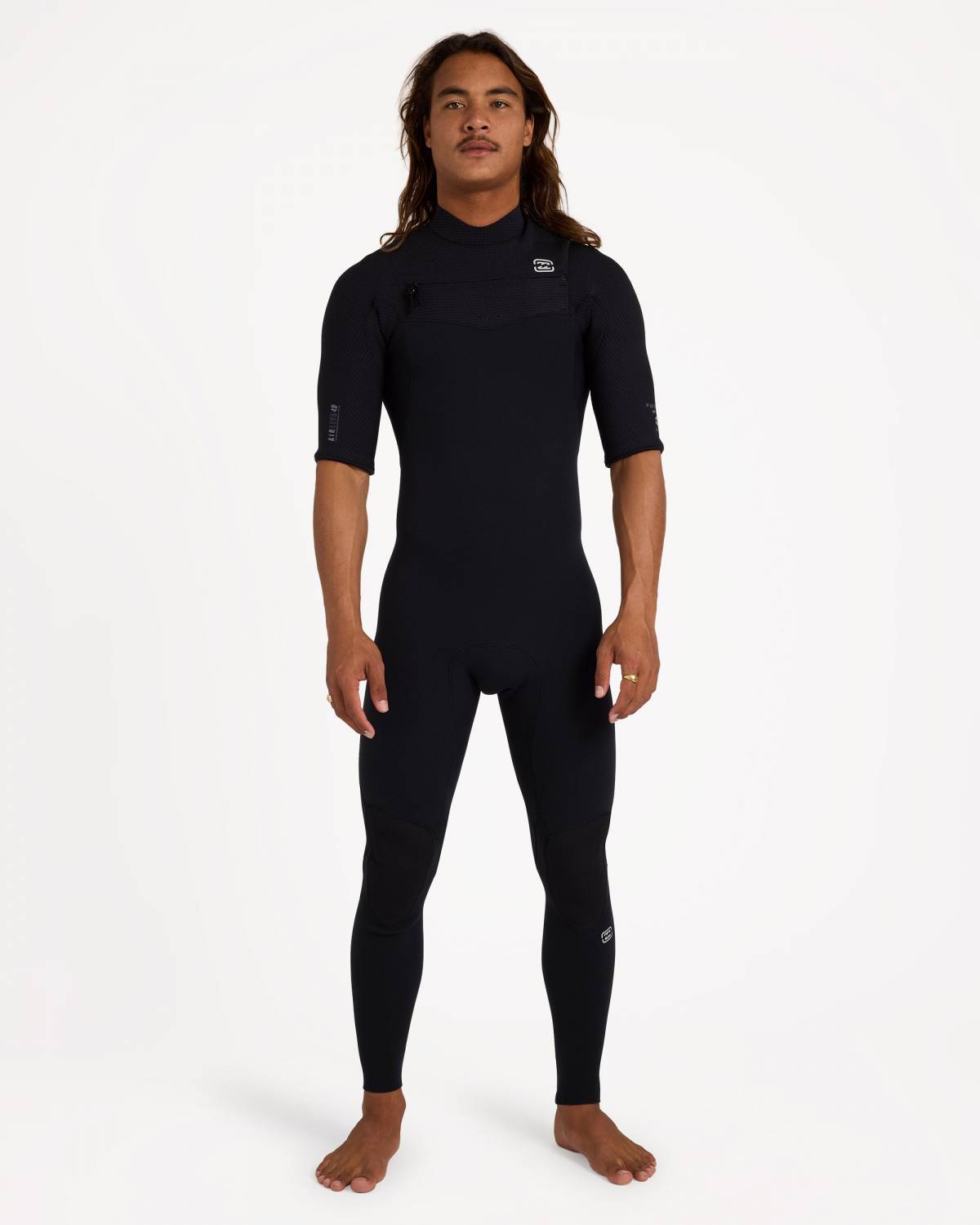 Front view of black wetsuit