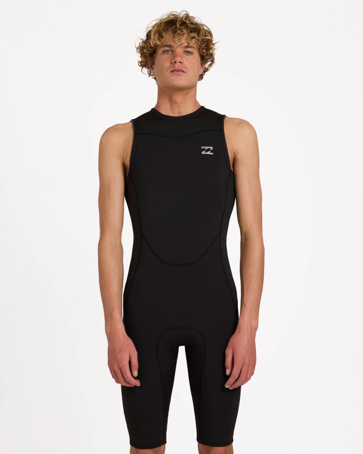 Front view of black springsuit
