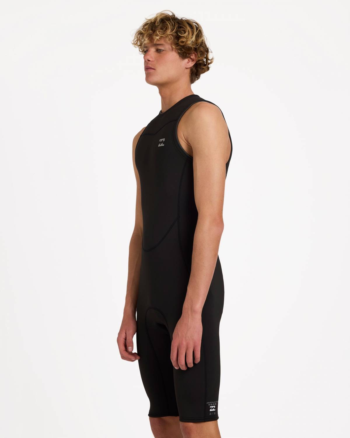 Side view of black springsuit
