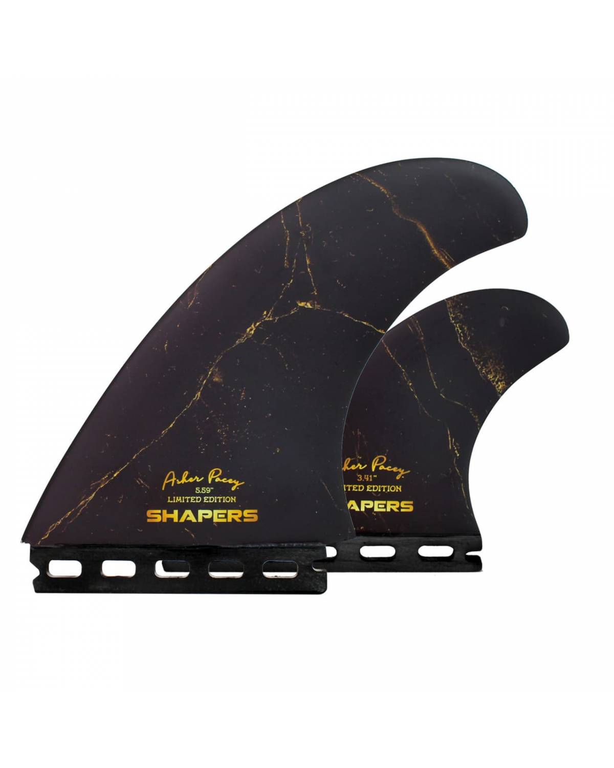 Asher Pacey 5.59" + Stabiliser - Single Tab-Black/Gold