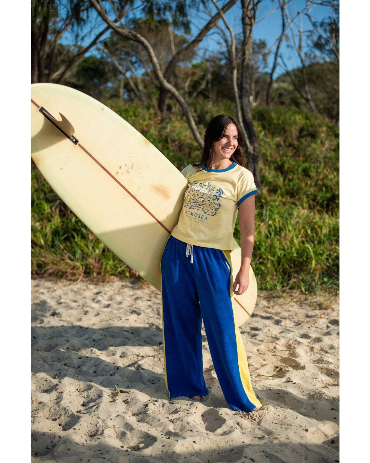 Après Surf Panel Pant in Blue & Yellow - Atmosea