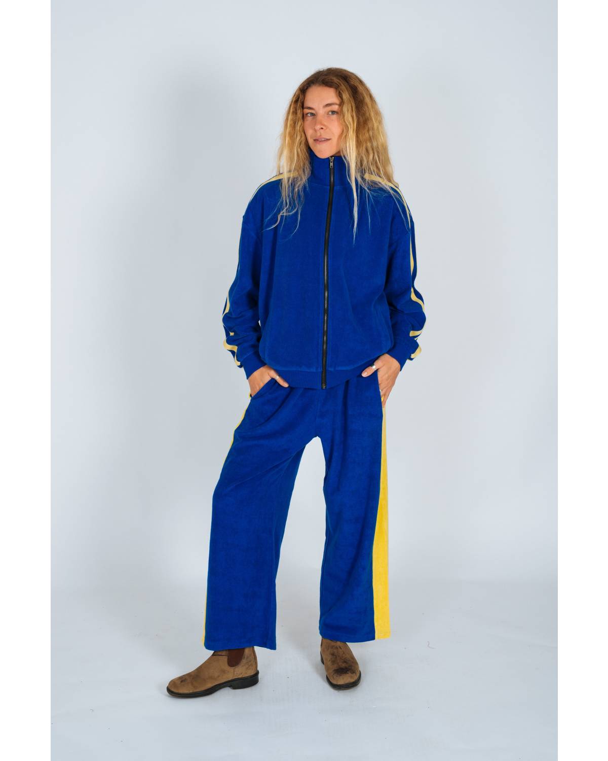 Après Surf Panel Pant in Blue & Yellow - Atmosea
