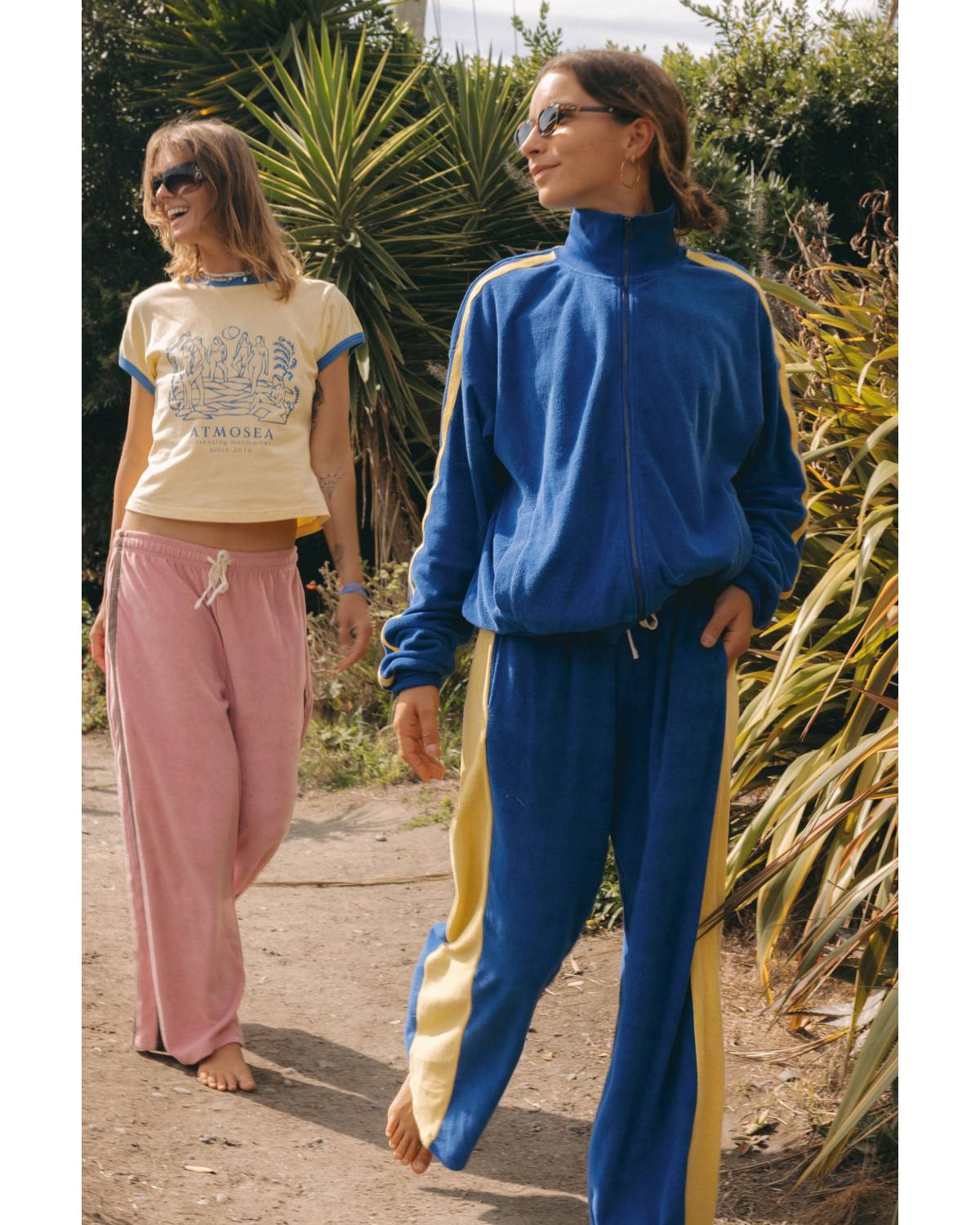 Après Surf Panel Pant in Blue & Yellow - Atmosea