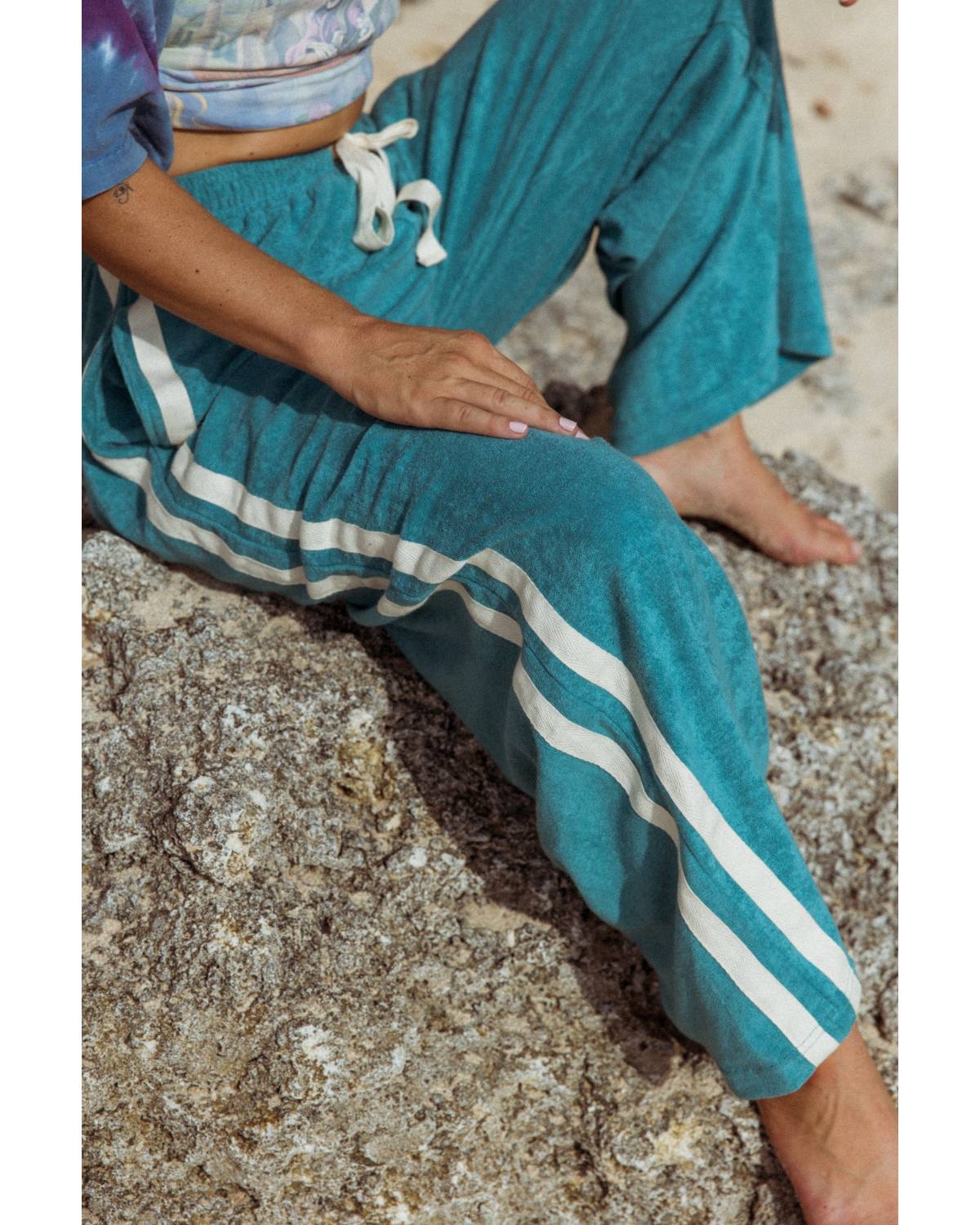 Front view of pants in studio