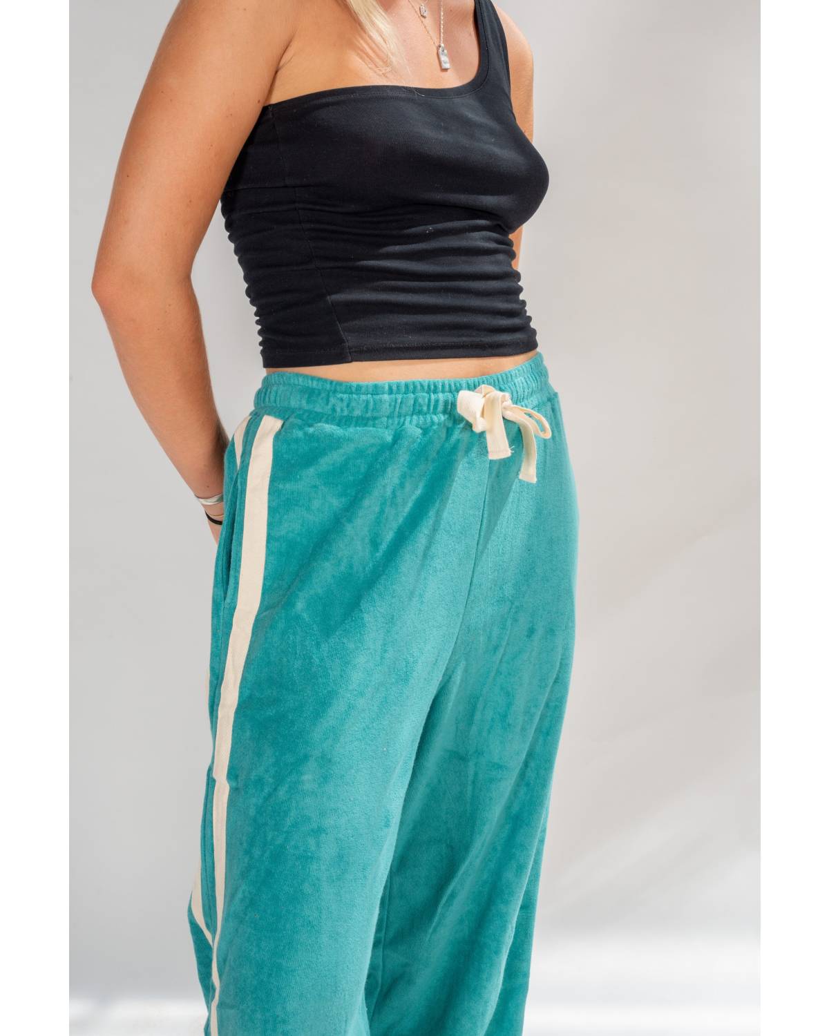 Close-up of pants stripe outdoors