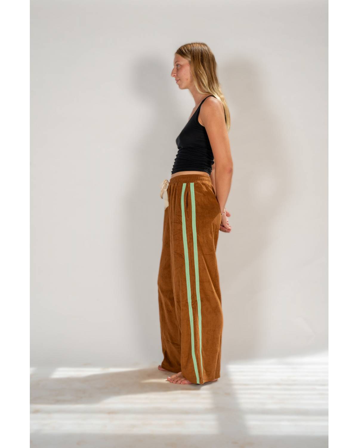 Après Surf Pant Brown with Mint Stripe - Atmosea