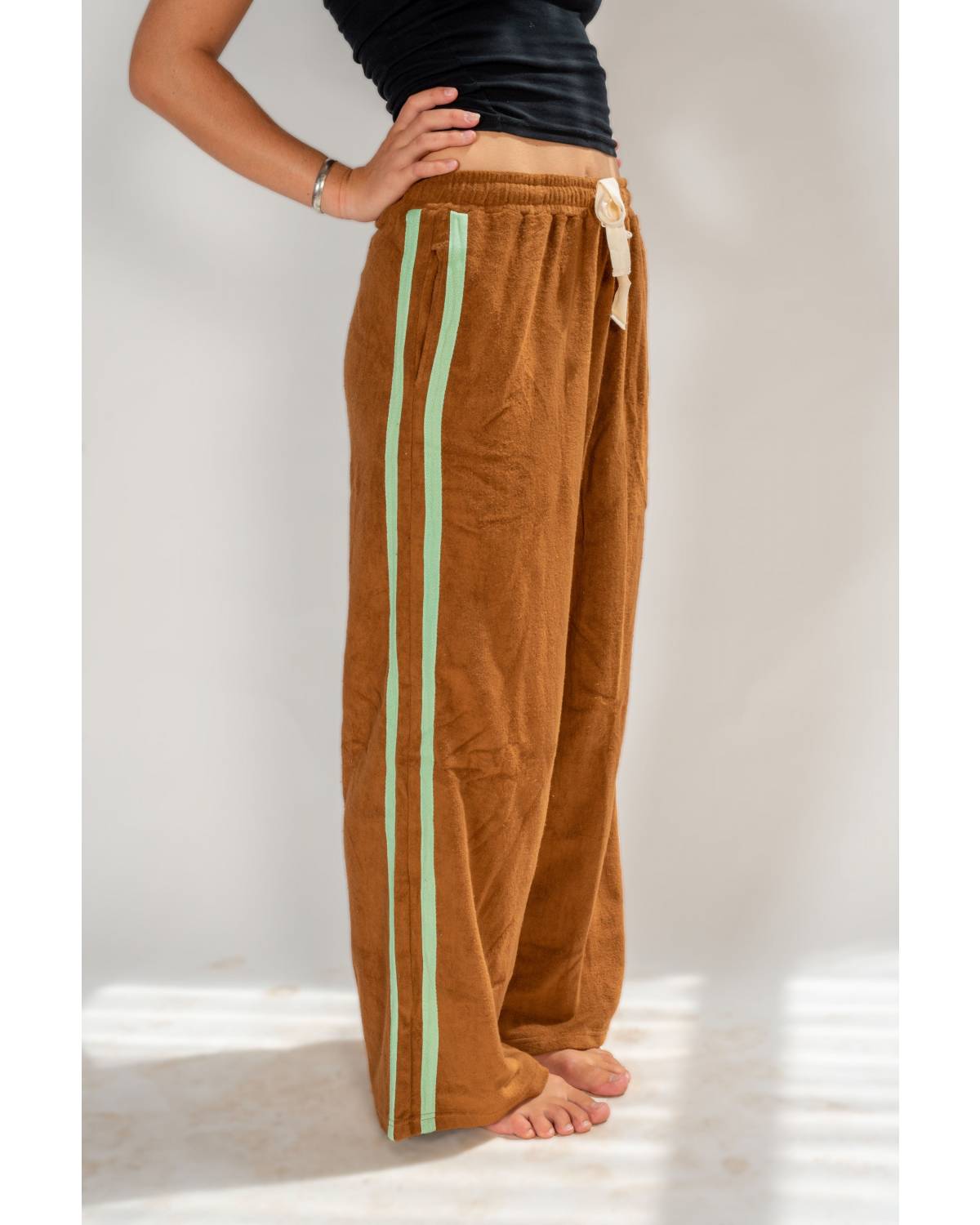Après Surf Pant Brown with Mint Stripe - Atmosea