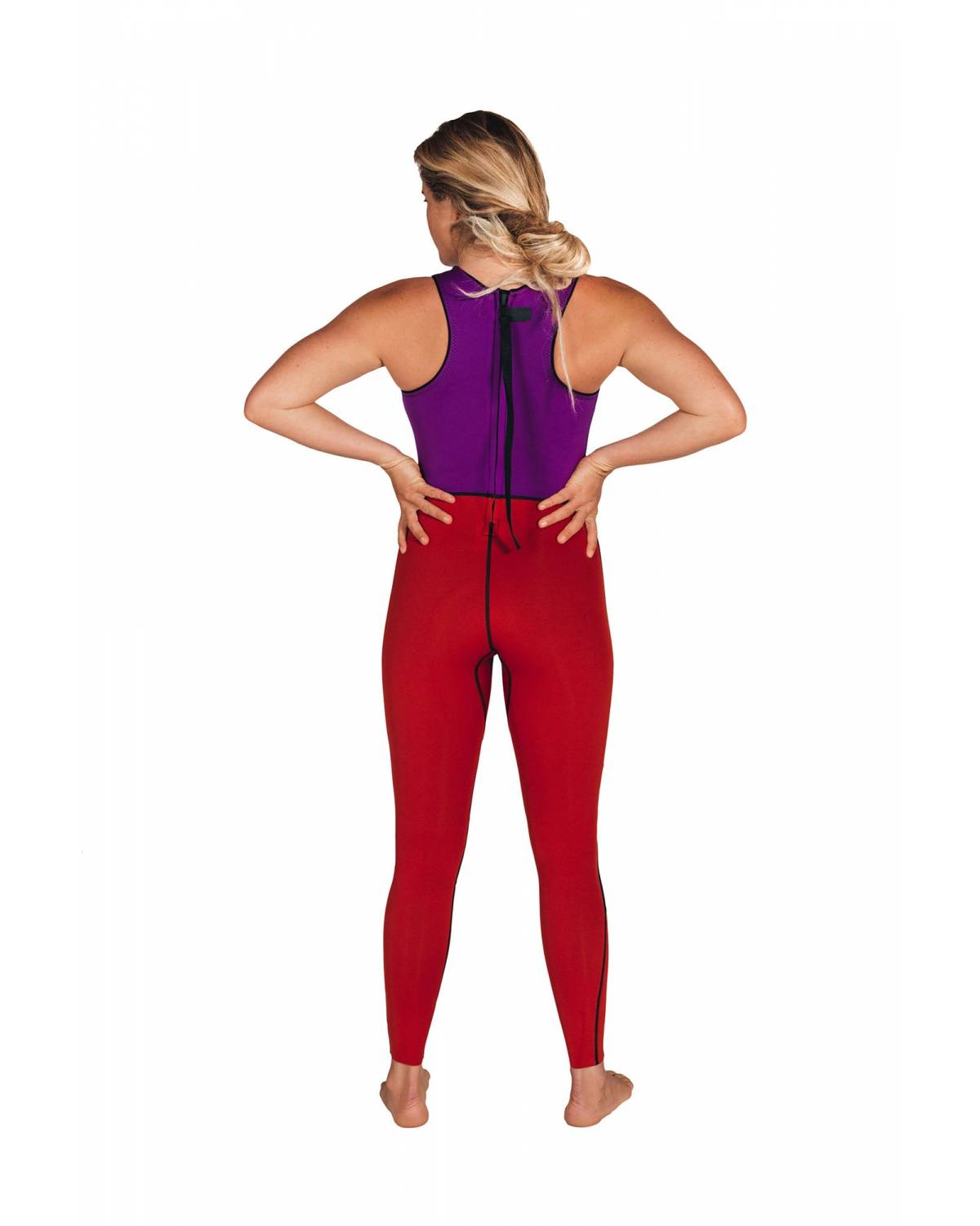 Atmosea Long Jane Wetsuit - Purple/Red back
