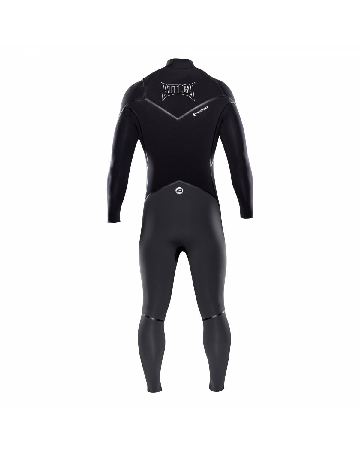 Attica Alpha 3/2 Chest Zip Steamer - Graphite/Black back