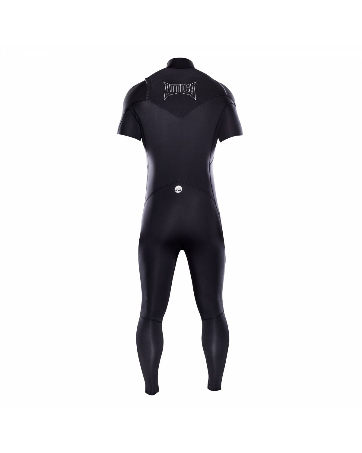 Attica Omega 3/2 Chest Zip S/S Steamer - Black/White back