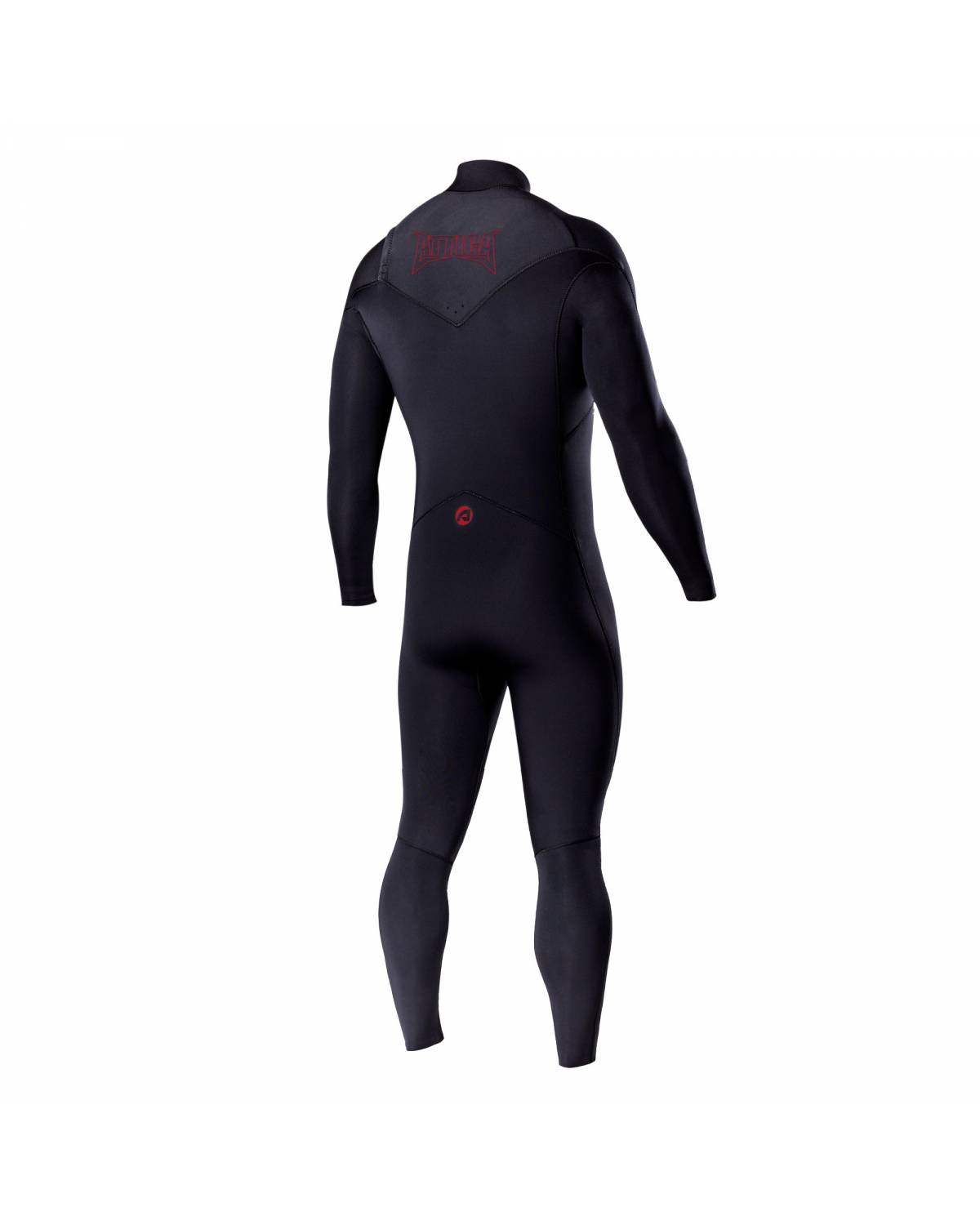 Attica Omega 3/2 Chest Zip Steamer - Black/Red back