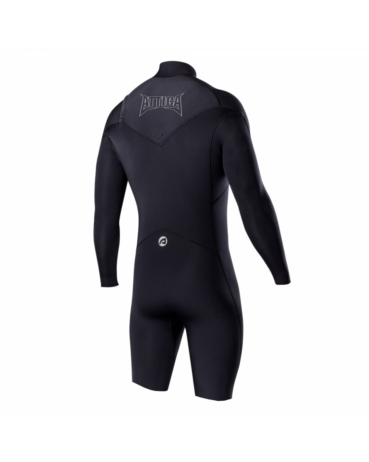 Attica Omega 2/2 L/S Chest Zip Spring Suit - Black/Silver back