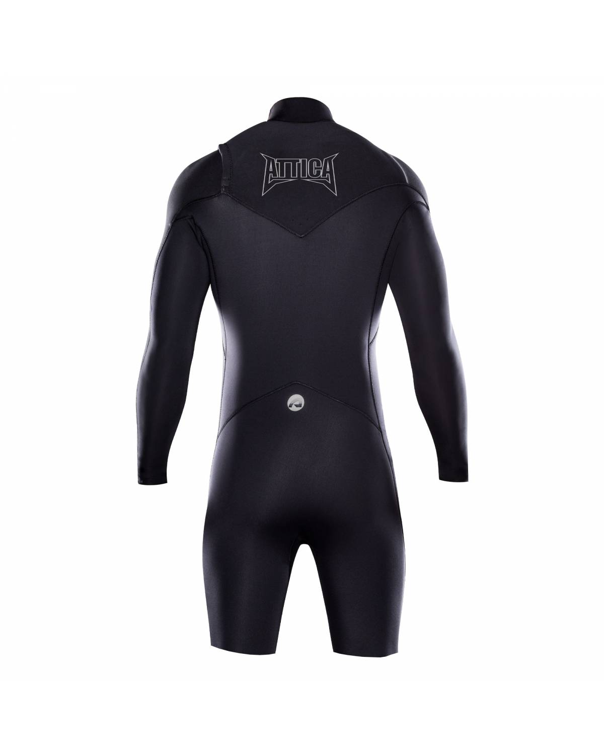 Attica Omega 2/2 L/S Chest Zip Spring Suit - Black/Silver back
