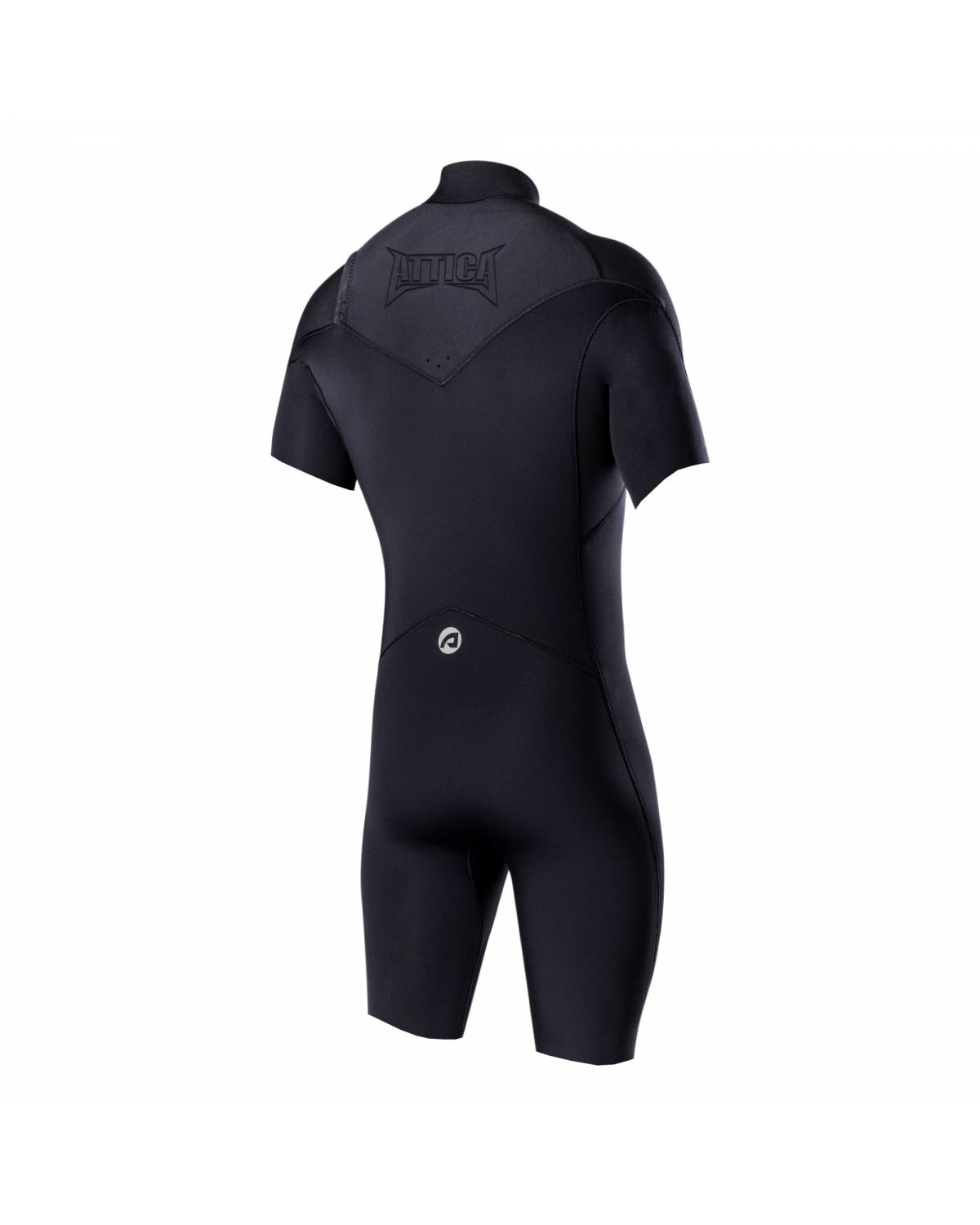 Attica Omega 2/2 S/S Chest Zip Spring Suit - Black/Silver back