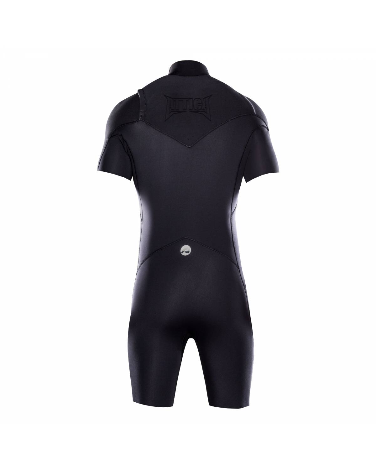 Attica Omega 2/2 S/S Chest Zip Spring Suit - Black/Silver back