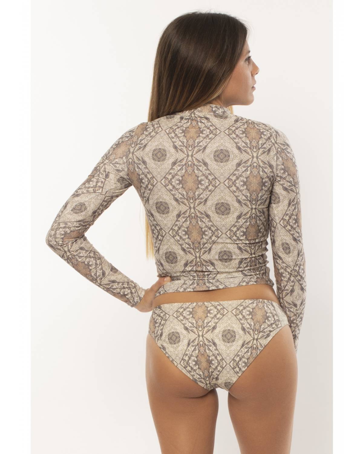 Indie Off Shore Full Rashguard - Light Agave