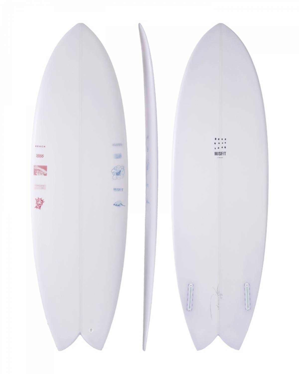 Beach Cloud (Misfit Shapes) - 5' 7" x 20 " x 2 7/16" x 32.5L - Futures