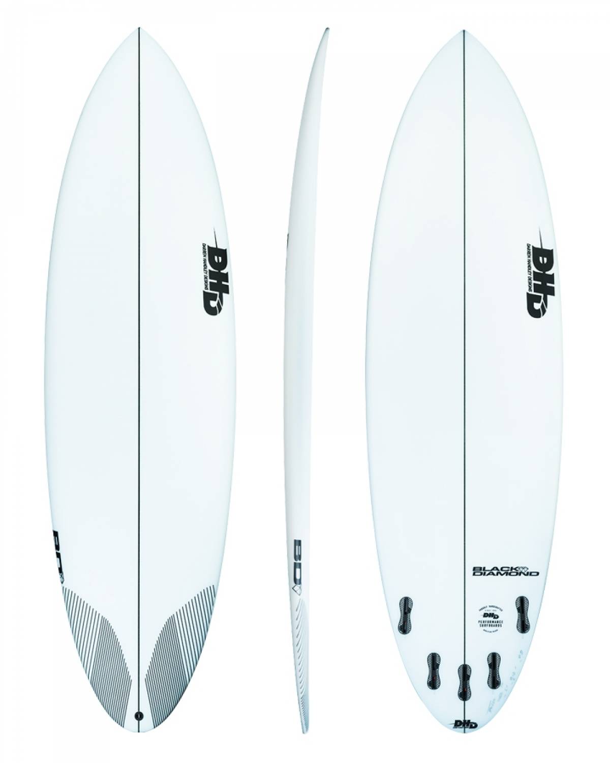 Black Diamond (DHD) - 6' 4" x 21 " x 2 3/4" x 39L - FCS II