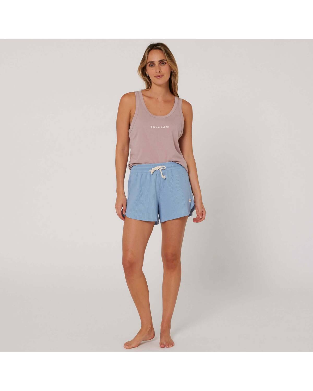 Bliss Waffle Short - Atlantic Blue