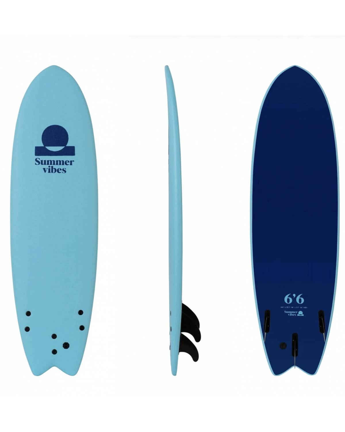 Summer Vibes Fish 6'6 Softboard - Blue