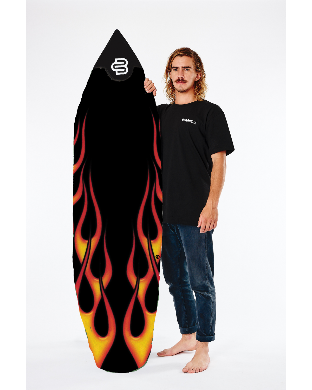 Boardsox Flames Recycled Short Surfboard Cover
