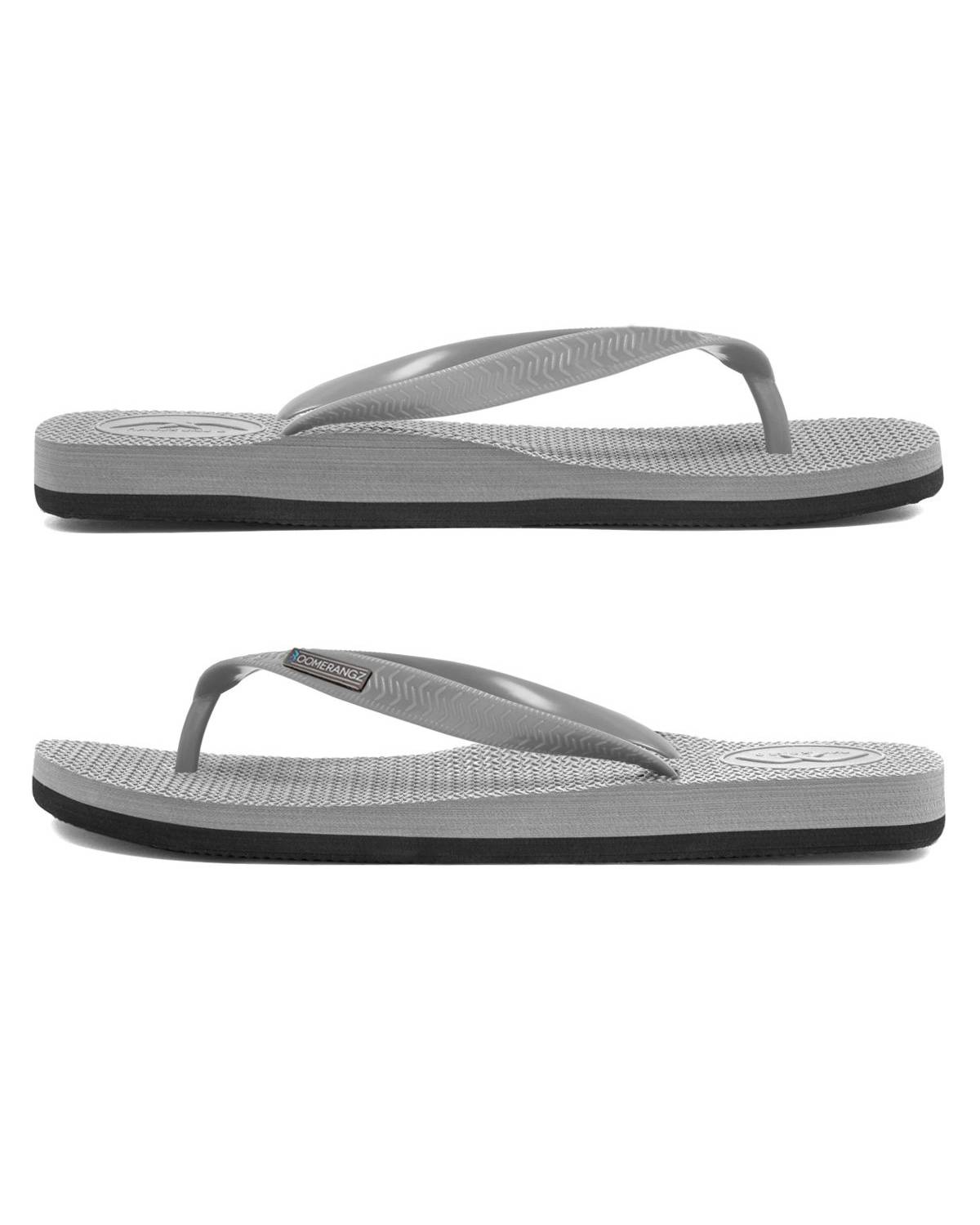 Boomerangz Men's Grey/Black Thongs 