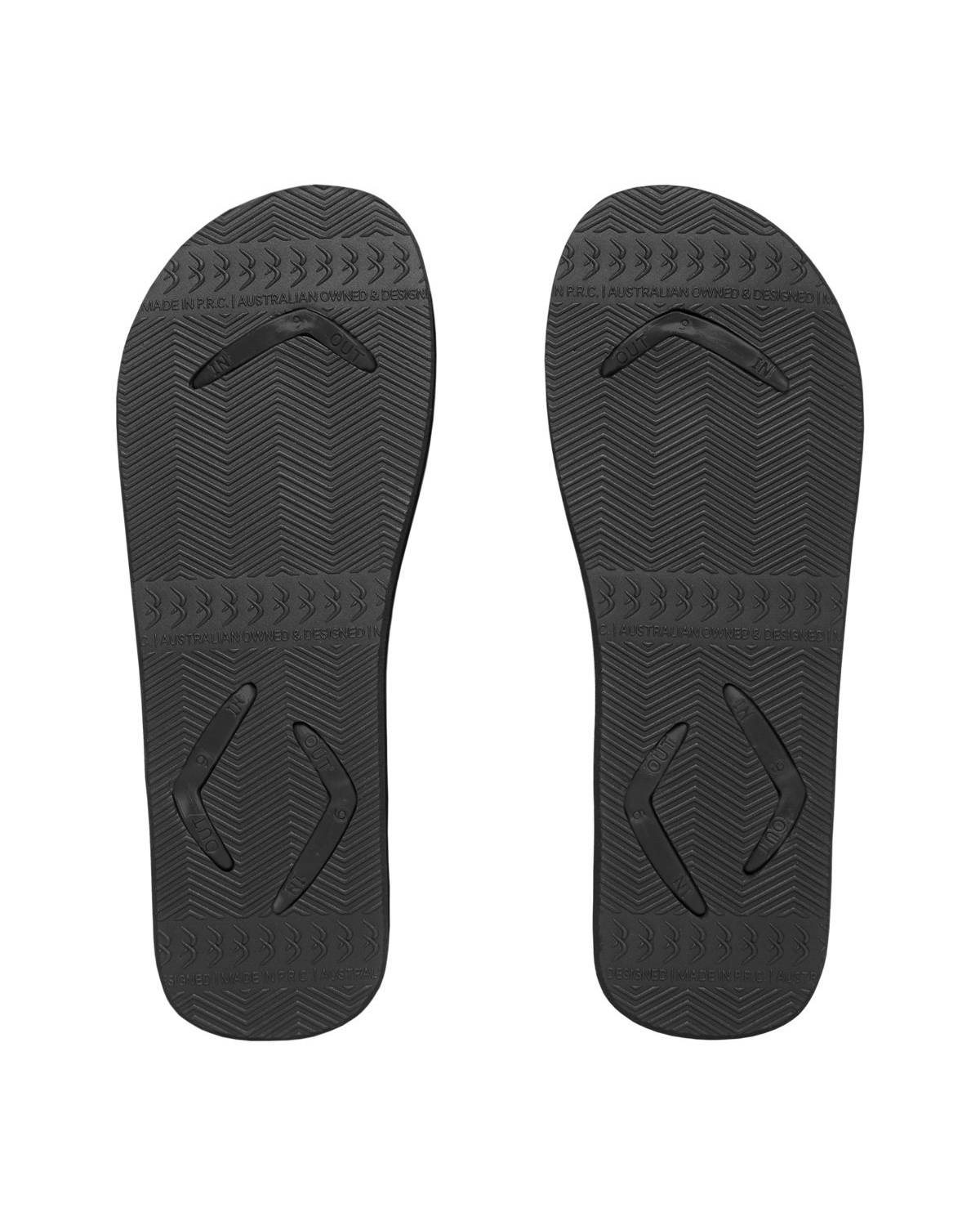 Boomerangz Men's White/Black Thongs bottom