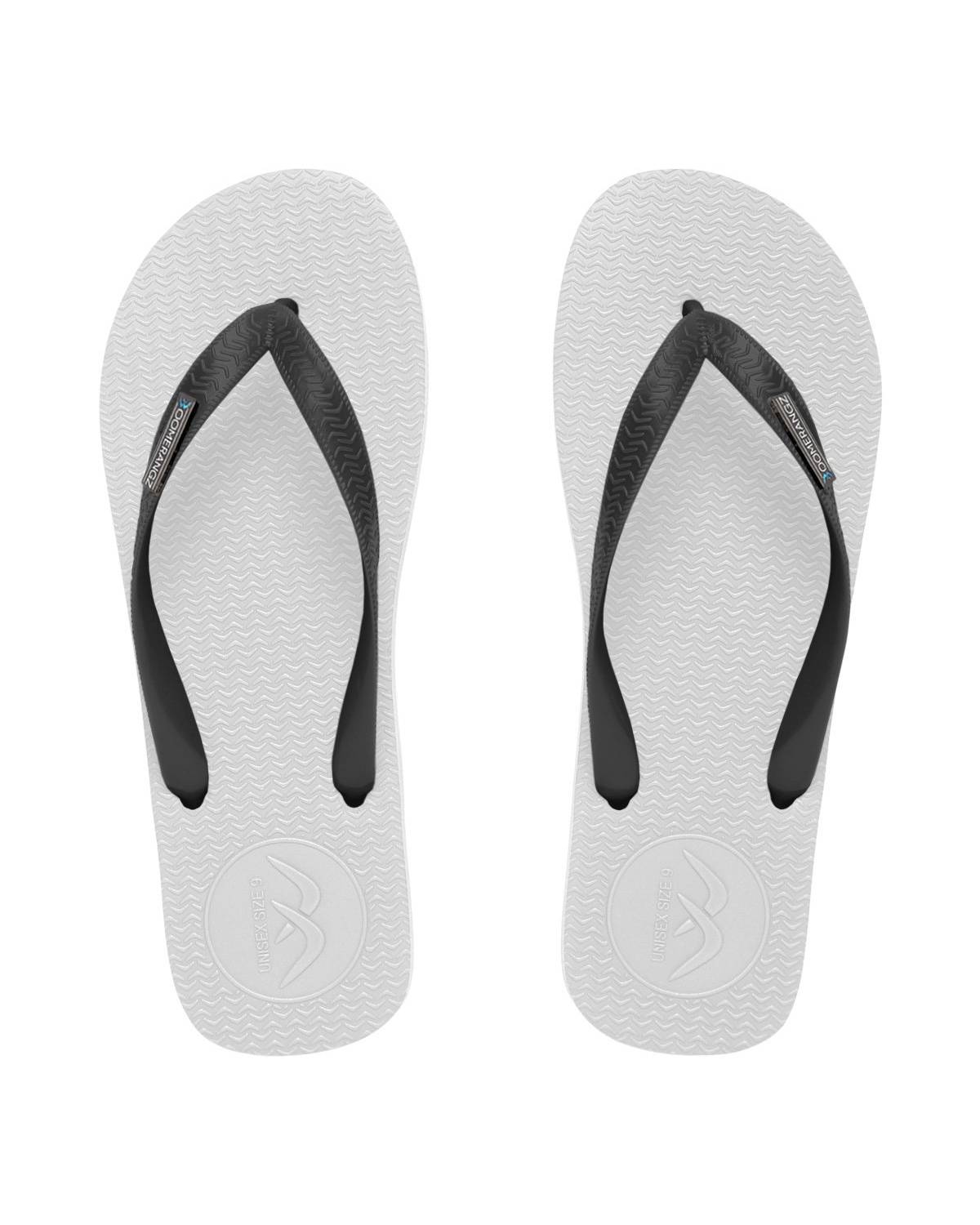 Boomerangz Men's White/Black Thongs top