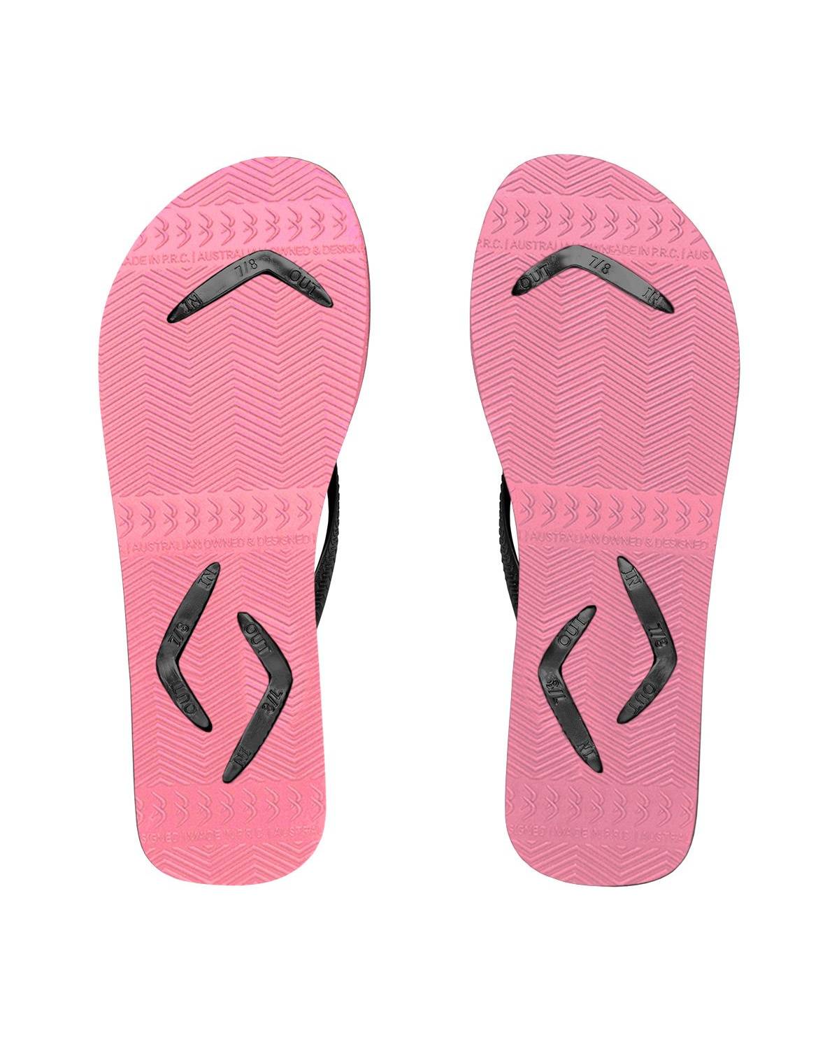 Boomerangz Women's Black/Pink Thongs bottom