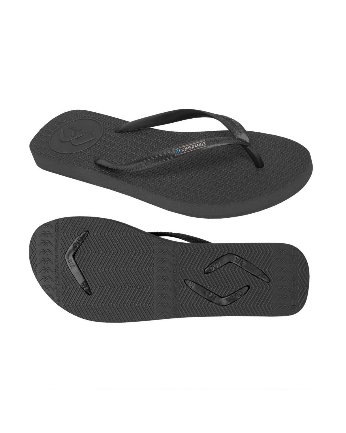 Boomerangz Women's Black Thongs 