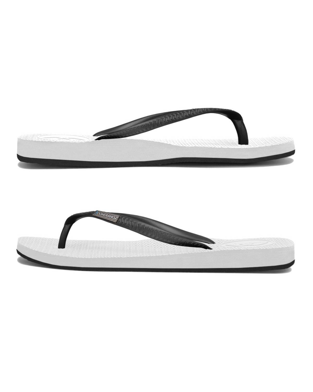 Boomerangz Women's White/Black Thongs side